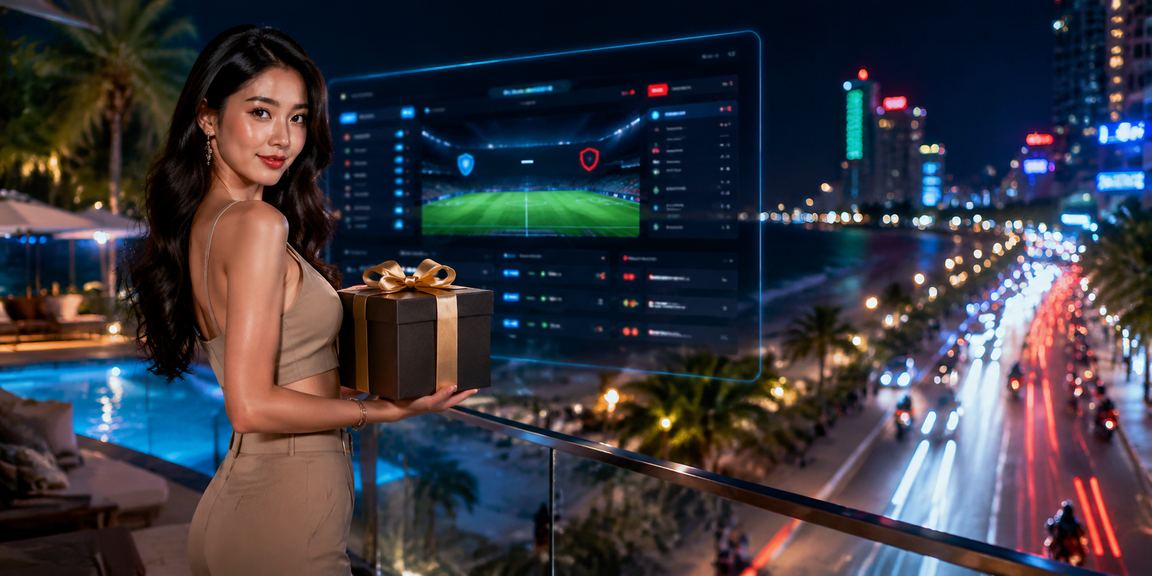 Không gian giải trí casino sôi động về đêm tại Nha Trang với ánh đèn neon rực rỡ